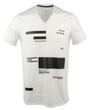 Armani Exchange Men's Slim Short Sleeve Milan New York V-Neck T-Shirt Wht XXL