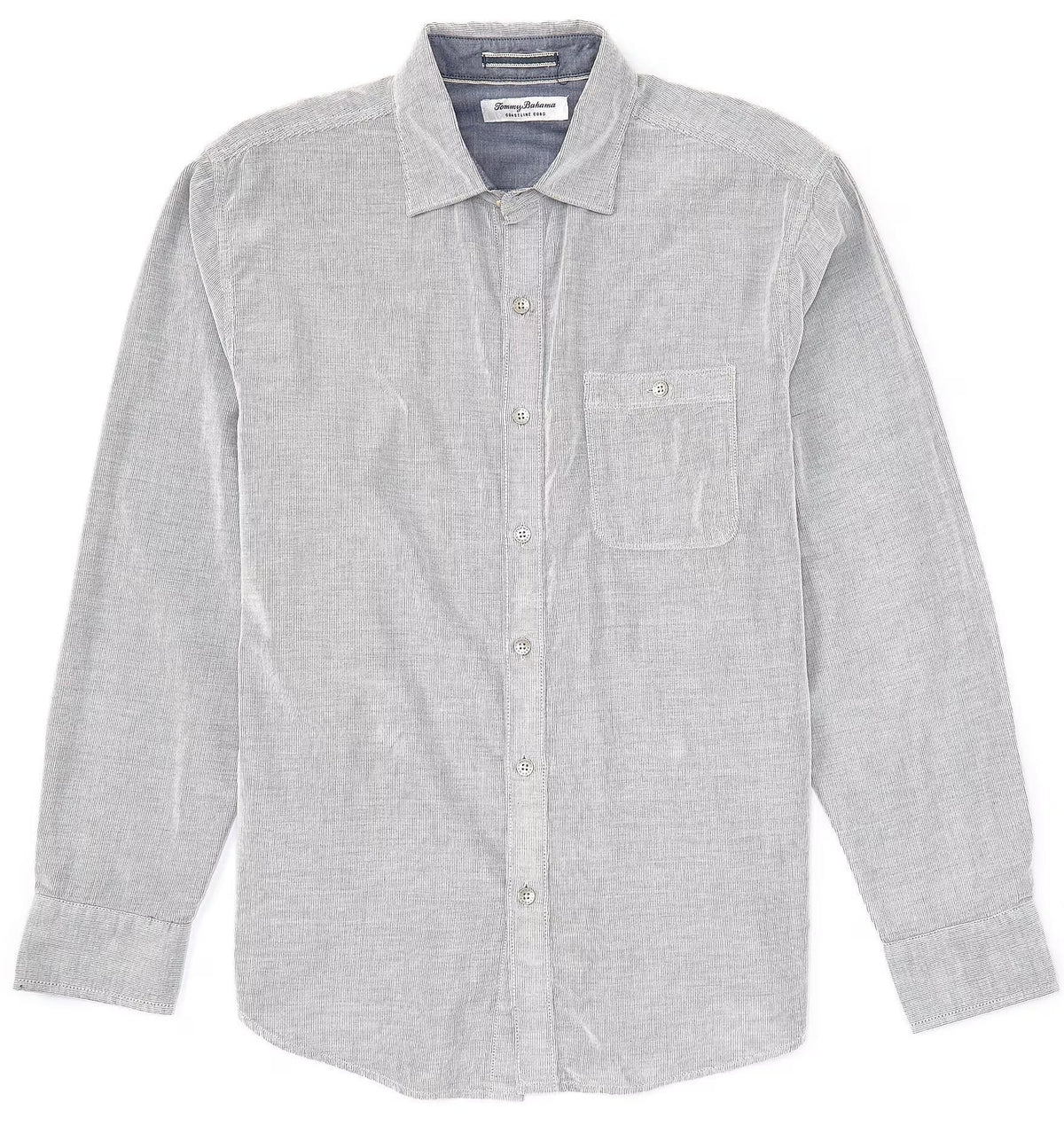Tommy Bahama Men's Big & Tall Coastline Corduroy Button Down Shirt Zinc Gray 4XB