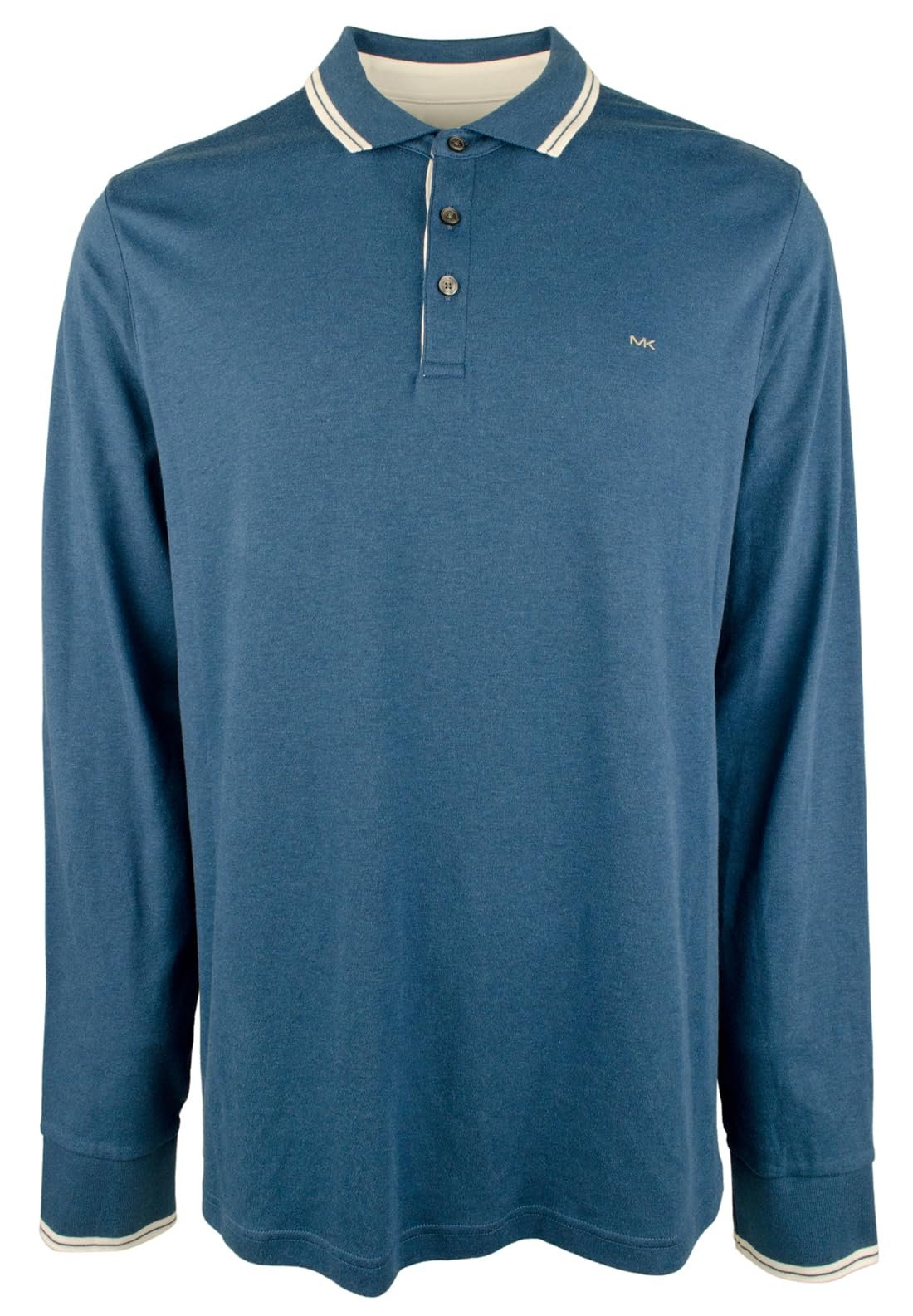 Michael Kors Men's Greenwich Cotton Long Sleeve Polo Shirt RBHthr X-Large