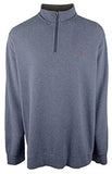 Men Long Sleeve Lux Jersey 1/2 Zip Derby Blue Heather 2XL'