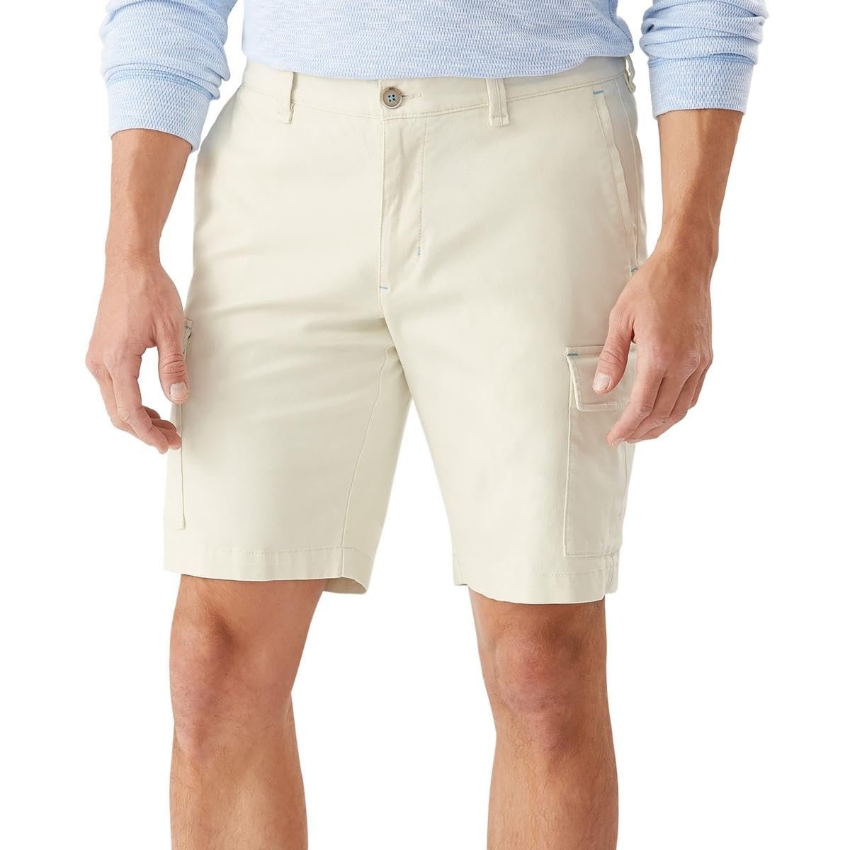 Tommy Bahama Men's Coastal Key Twill Cargo Casual Shorts Bleached Sand 30