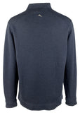 Tommy Bahama Flipshore Sudadera reversible con media cremallera para hombre, talla pequeña, color océano profundo