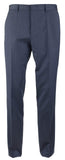 Men's Madisen Flat Front Wool Unhemmed Dress Pants-OB-32R