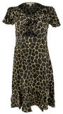 Michael Kors Women's Giraffe Printed Tie Front Mini Dress