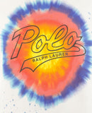 POLO RALPH LAUREN Men's Logo Tie Dye Print Long Sleeve Fleece Sweatshirt Wht X