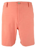 Pantalones cortos Southern Tide T3 Gulf de 9" con frente plano para hombre, color ladrillo descolorido jaspeado, talla 42