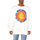 POLO RALPH LAUREN Men's Logo Tie Dye Print Long Sleeve Fleece Sweatshirt Wht X