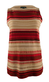 Lauren Ralph Lauren Women's Plus Size Sleeveless Striped Knit Top RM 1X