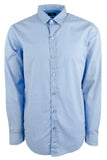 Hugo Boss Men's Sharp Fit Long Sleeve Shirt 2XL Open Blue