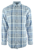 Hugo Boss Men's Lod Regular Fit Plaid Long Sleeve Shirt 2XL Open Blue