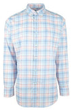 Men's Plaid Button Down Long Sleeve Shirt SB Small Sky Blue
