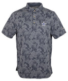 Tommy Bahama Men's NFL Cowboys Palms Short Sleeve Polo Shirts Navy Blue Gray