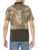 Armani Exchange Men's Colorblock Camo Printed Zip Short Sleeve Polo Shirt