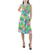 Lauren Ralph Lauren Womens Jersey Sheath Dress Green 16