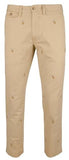 Men's Stretch Slim Allover Polo Pony Embroidered Chino Pants 30Wx30L
