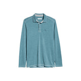 Tommy Bahama Men's Paradise Cove Long-Sleeve Polo Shirt (Deep Sea Teal, XX-Large Tall, 2XT)