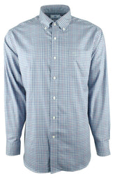 Men's Classic Fit Plaid Button Down Shirt-GG-S Gravel Grey