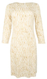 Vestido Tommy Bahama Darcy Zesty Zebra para mujer, color miel dorado, talla pequeña
