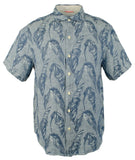 Tommy Bahama Men's Help Me Fronda Linen Short Sleeve Camp Shirt Small Blue