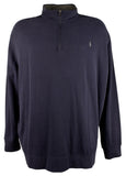 Polo Ralph Lauren Big & Tall Long Sleeve Lux Jersey Half Zip Sweaters Blue 4XB