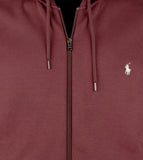 POLO RALPH LAUREN Men's Big & Tall Double Knit Full Zip Hoodie LT Red