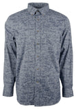 Southern Tide Men's Intercoastal Cliff Printed Long Sleeve Performance Shirt Large Blue Haze