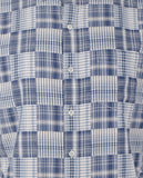 Camisa Tommy Bahama de manga corta con botones y diseño patchwork Paradise para hombre, color azul Mónaco (talla mediana)