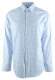 Hugo Boss Men's Enzo Plaid Regular Fit Long Sleeve Shirt 15.5 (32-33) Pastel Blue