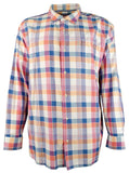 Tommy Bahama Men's Big & Tall Mendocino Plaid Long Sleeve Shirt PCrl 4XLT