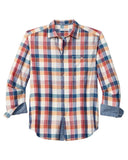 Tommy Bahama Men's Big & Tall Long Sleeve Mendocino Plaid Camp Shirt 4XB