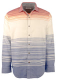 Tommy Bahama Men's Canyon Beach Bonfire Stripe Button Down Flannel Shirt Medium