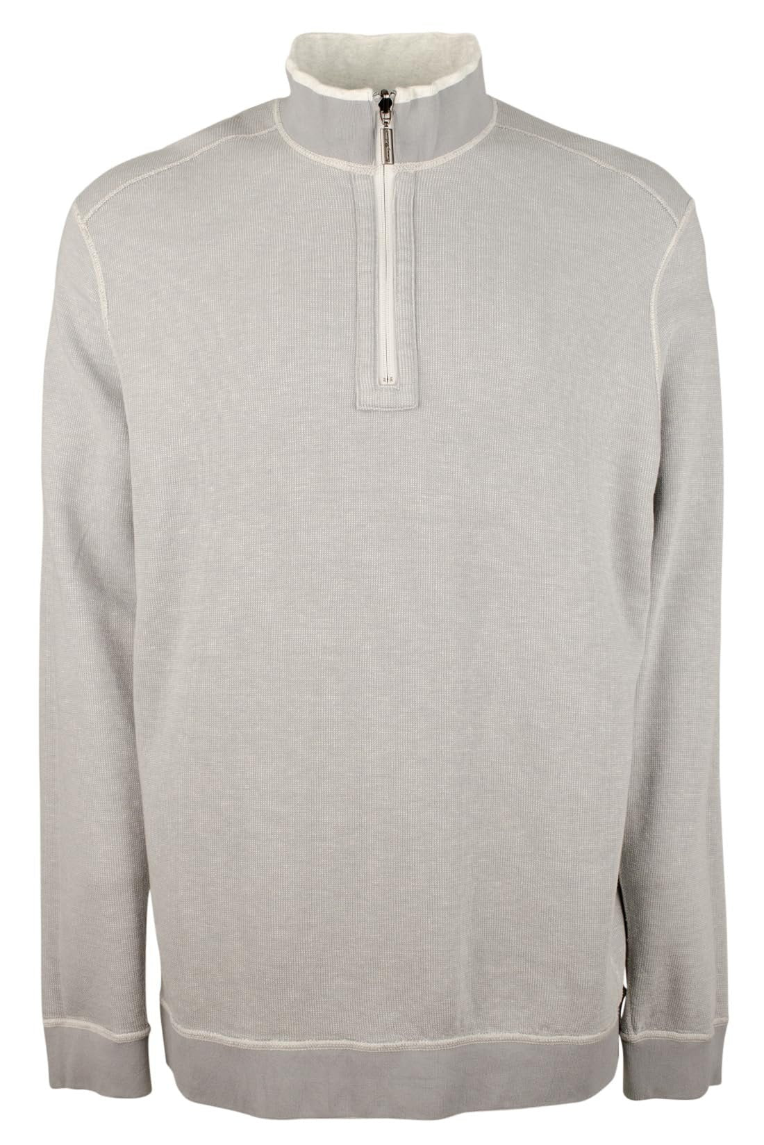 Tommy Bahama Men's Big & Tall Flip Coast Half-Zip Reversible Pullover Sweatshirt ClHthr 3XLT