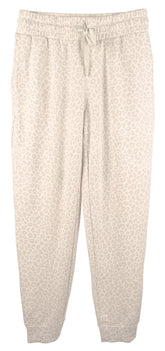 Pantalones deportivos cómodos con estampado animal de Tommy Bahama para mujer, color marfil, talla XL