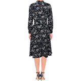 LAUREN RALPH LAUREN Womens Arobella Floral Print Business Shirtdress Navy 12