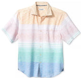 Tommy Bahama Men's Sand Linen Easy Sunrise Linen Blend Camp Shirt (Color: