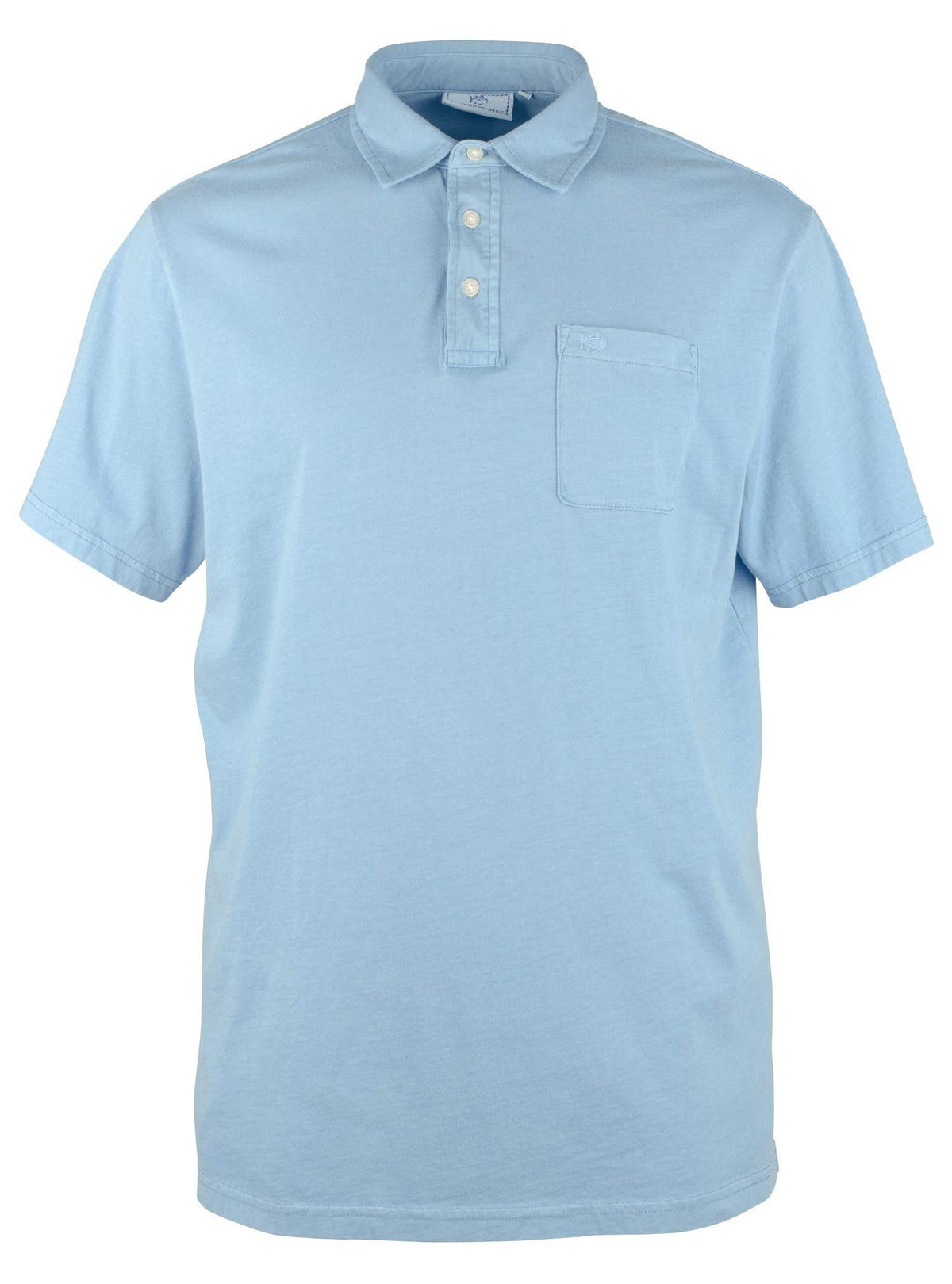 Southern Tide Men's Island Road Jersey Short Sleeve Polo Shirts Blue Small