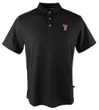 Tommy Bahama Men's Texas Tech Short Sleeve Polo Shirt Black Medium