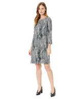 Tommy Bahama Women's Darcy Zesty Zebra Dress Storm Grey Small