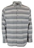 Tommy Bahama Men's Big & Tall Long Sleeve Lazlo Ombre Stripe Camp Shirt Fog Gray