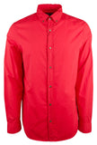 Michael Kors Men's Slim Fit Garment Dyed Long Sleeve Shirt-F-XL Flame