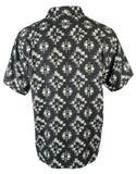 Tommy Bahama Men's Mazatlan Geo IslandZone Technology Camp Shirt BLK Small
