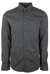 Michael Kors Men's Slim Fit Geometric Lines Long Sleeves Shirt