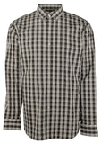 Bugatchi Men's Plaid Classic Fit Long Sleeves Shirt BLK Medium