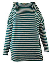 Michael Kors Women's Cold Shoulder Striped Top