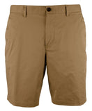 Men's Slim Fit Stretch 9" Flat Front Shorts Khaki Waist 34