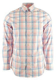 Men's LS Beach Lagoon Plaid Long Sleeve Shirt LC Small