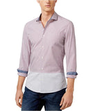 Michael Kors Men's Long Sleeve Colorblocked Striped Shirt