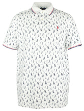 Polo Ralph Lauren Men's Big & Tall Sailboat Print Mesh Polo Shirts White Multi