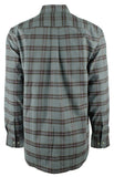 Men's Stretch Plaid Button Down Shirt-J-Large