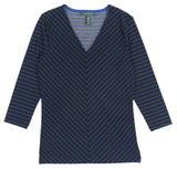 Ralph Lauren Women's V Neck Chevron Print Top